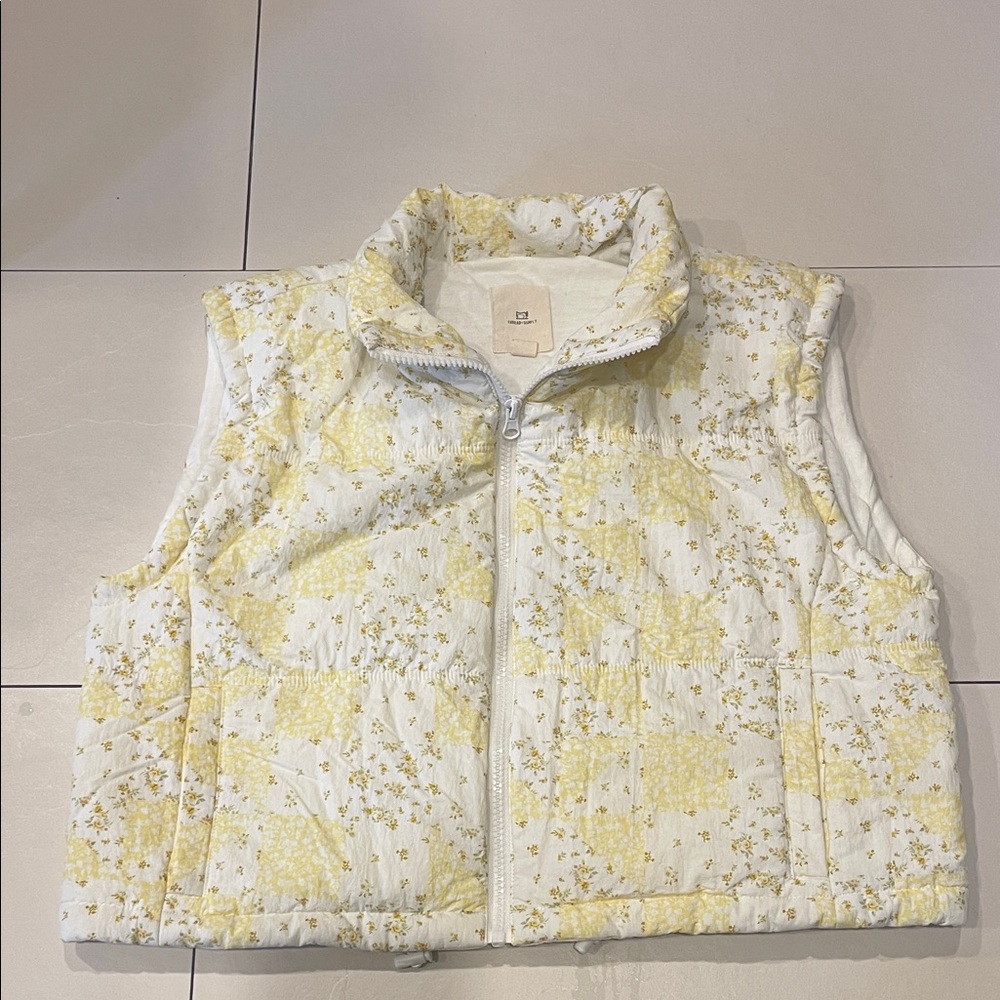 Thread & Supply Yellow Floral Vest